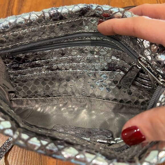 Michael Kors silver metallic clutch/shoulder bag - Picture 10 of 14